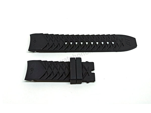 Fits/For Invicta S1 Rally Yakuza - 25mm Black Rubber Replacement Watch Strap Band Belt