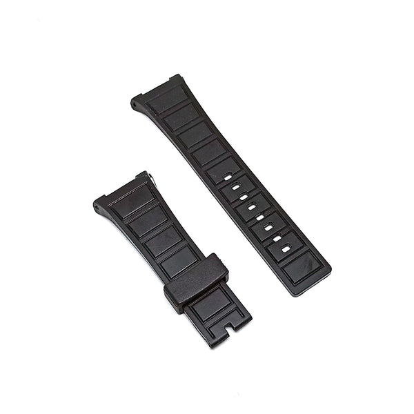 Fits/for IWC wristwatches - 29mm Black Rubber Curved Replacement Watch Band Strap Belt