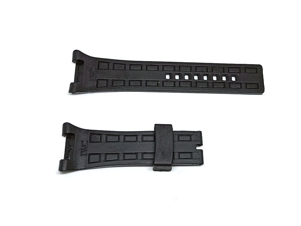 Fits/for IWC wristwatches - 29mm Black Rubber Curved Replacement Watch Band Strap Belt