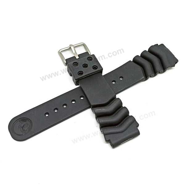 Fits/For Seiko 5 4R36-00B0 - SRP170K1 , SARZ012 - Z22 Replacement Black Rubber Watch Band Strap Belt