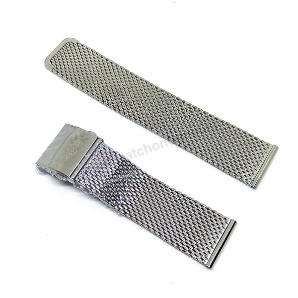 Fits/For Breitling Heritage , SuperOcean - 24mm Mesh Stainless Steel 316L Replacement Watch Bracelet Band Strap
