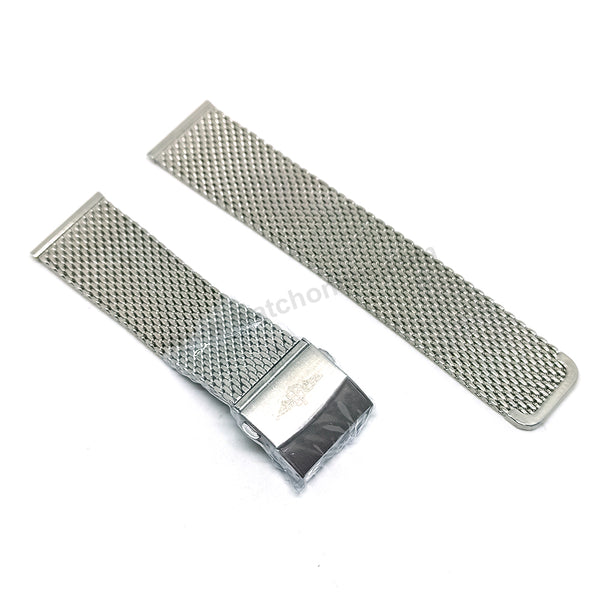 Fits/For Breitling Heritage , SuperOcean - 24mm Mesh Stainless Steel 316L Replacement Watch Bracelet Band Strap