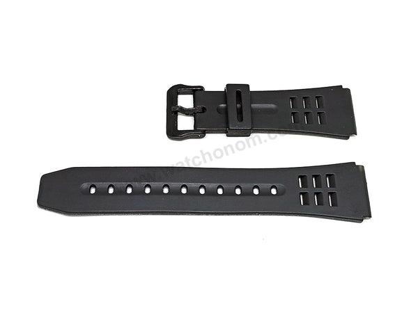 Fits/For Casio DBC-63 Dinozone and Micro Cosmos- 22mm Black Rubber Silicone Watch Band / Strap Belt