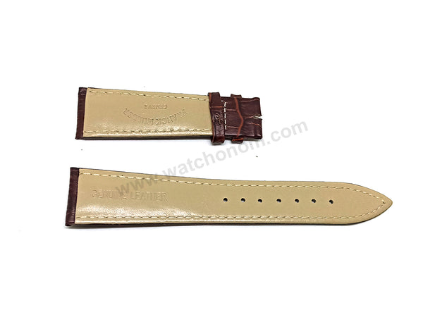 22mm Black , Brown Genuine Leather Watch Band Strap Compatible For Franck Muller