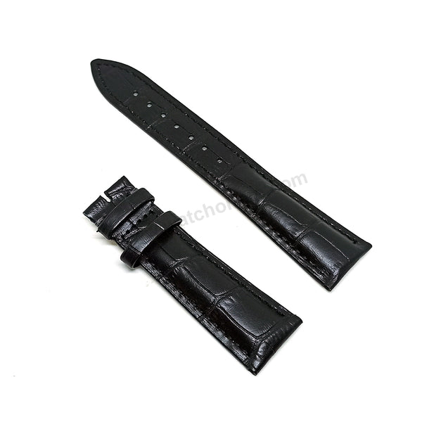 22mm Black , Brown Genuine Leather Watch Band Strap Compatible For Franck Muller