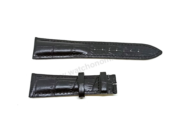 22mm Black , Brown Genuine Leather Watch Band Strap Compatible For Franck Muller