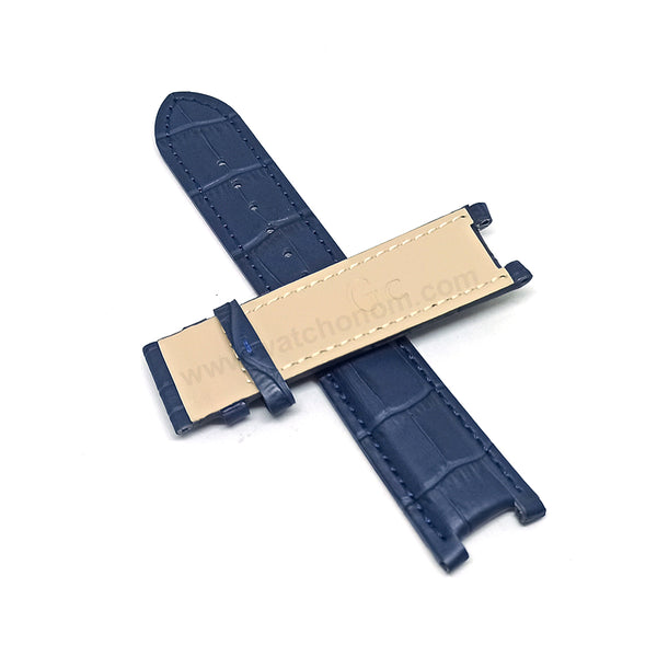 Fits/For Guess Collection GC - Sport Chic SE-1 - 43004G1 , I43004G1 - Replacement Navy Blue Leather Watch Band Belt Strap