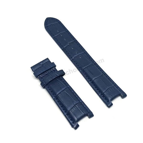 Fits/For Guess Collection GC - Sport Chic SE-1 - 43004G1 , I43004G1 - Replacement Navy Blue Leather Watch Band Belt Strap