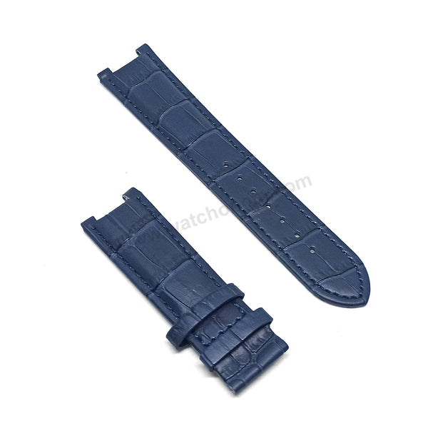 Fits/For Guess Collection GC - Sport Chic SE-1 - 43004G1 , I43004G1 - Replacement Navy Blue Leather Watch Band Belt Strap