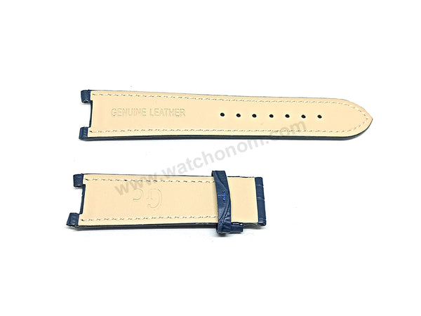 Fits/For Guess Collection GC - Sport Chic SE-1 - 43004G1 , I43004G1 - Replacement Navy Blue Leather Watch Band Belt Strap