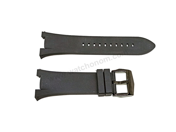 Armani Exchange AX1182 , AX1183 , AX1184 , AX1197 - Fits with 31mm Black Rubber Silicone Replacement Watch Band Strap
