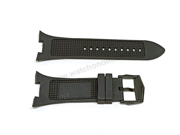 Armani Exchange AX1182 , AX1183 , AX1184 , AX1197 - Fits with 31mm Black Rubber Silicone Replacement Watch Band Strap