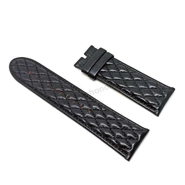 Fits/For Invicta S1 Rally 27920 , 27922 , 27923 , 27924 , 27925 , 27926 , 27927 , 27928 , 27929 - 26mm Black Leather Replacement Watch Band Strap Belt
