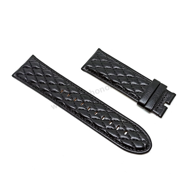 Fits/For Invicta S1 Rally 27920 , 27922 , 27923 , 27924 , 27925 , 27926 , 27927 , 27928 , 27929 - 26mm Black Leather Replacement Watch Band Strap Belt