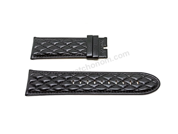 Fits/For Invicta S1 Rally 27920 , 27922 , 27923 , 27924 , 27925 , 27926 , 27927 , 27928 , 27929 - 26mm Black Leather Replacement Watch Band Strap Belt