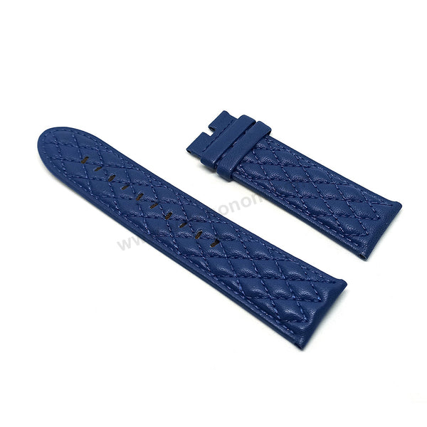 Fits/For Invicta S1 Rally 5661 , 17007 , 17008 , 27921 , 27933 , 27935 - 26mm Navy Blue Leather Replacement Watch Band Strap Belt
