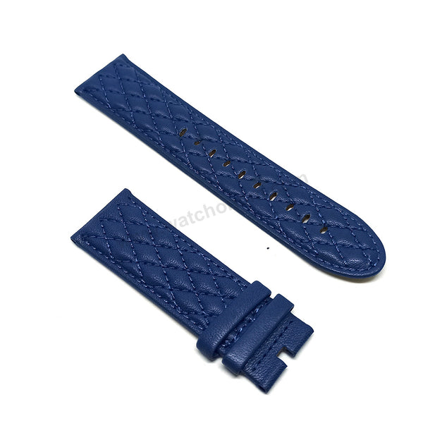 Fits/For Invicta S1 Rally 5661 , 17007 , 17008 , 27921 , 27933 , 27935 - 26mm Navy Blue Leather Replacement Watch Band Strap Belt