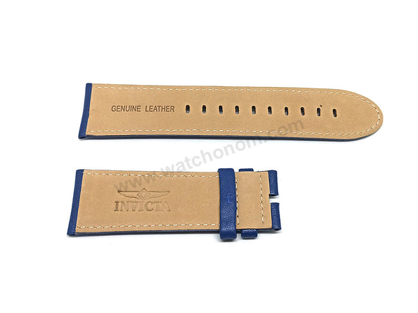 Fits/For Invicta S1 Rally 5661 , 17007 , 17008 , 27921 , 27933 , 27935 - 26mm Navy Blue Leather Replacement Watch Band Strap Belt