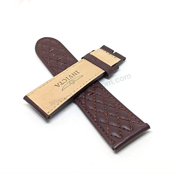 Fits/For Invicta S1 Rally 5402 , 17011 , 27916 , 27934 , 45994 , 90101 - 26mm Brown Leather Replacement Watch Band Strap Belt