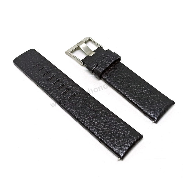 Fits/for Diesel DZ1632 , DZ1739 - 22mm Black Genuine Leather Replacement Watch Strap Band Belt