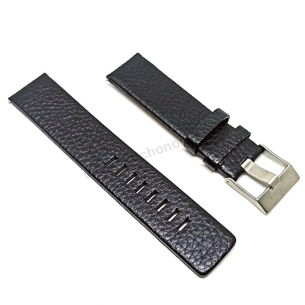 Fits/for Diesel DZ1632 , DZ1739 - 22mm Black Genuine Leather Replacement Watch Strap Band Belt