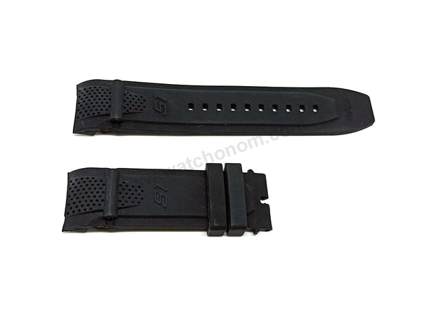 Fits/For Invicta S1 Rally 90156 , 90157 , 90158 , 90159 , 90160 - **mm Black Rubber Silicone Replacement Watch Band Strap Belt
