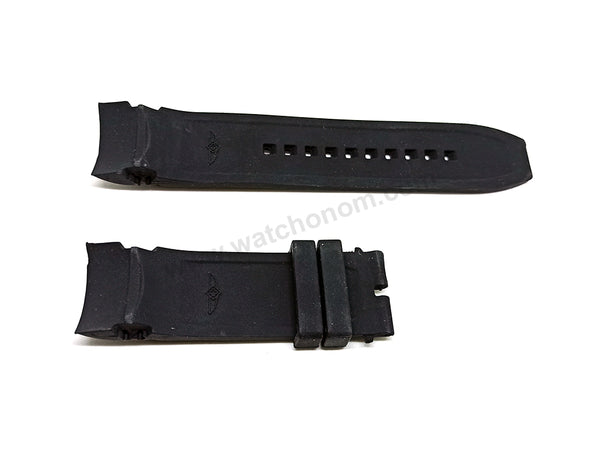 Fits/For Invicta S1 Rally 90156 , 90157 , 90158 , 90159 , 90160 - **mm Black Rubber Silicone Replacement Watch Band Strap Belt