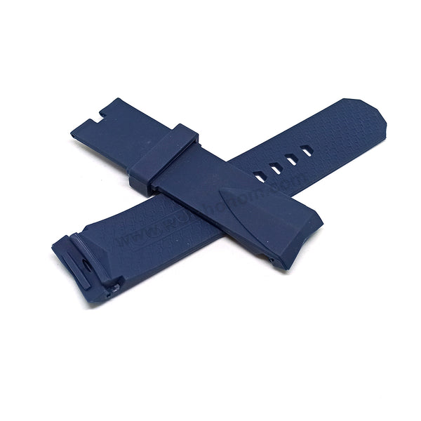 Fits/For Corum Admiral's Cup - 24mm Navy Blue Rubber Silicone Replacement Watch Band Strap Belt