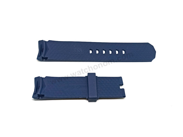 Fits/For Corum Admiral's Cup - 24mm Navy Blue Rubber Silicone Replacement Watch Band Strap Belt