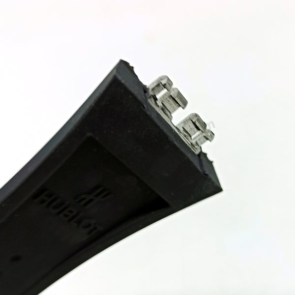 Fits/for Hublot Big Band Unico - 17mm Black Rubber/Silicone Replacement Watch Band Strap Belt