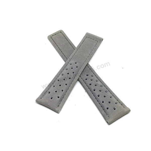 Fits/for Tag Heuer Spacex CAR2015 - 22mm Tan-Light Brown Suede Nubuck Genuine Leather Replacement Watch Band Strap Belt