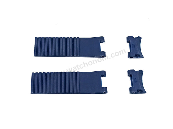 Fits/For Ulysse Nardin Indian Ocean , Marine Diver 1846 - 22mm Navy Blue Rubber Replacement Watch Band Strap Belt