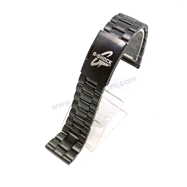 Fits/For Casio G-Shock GA-2000 - 24mm Black Stainless Steel - Metal Replacement Watch Bracelet Band Strap Belt