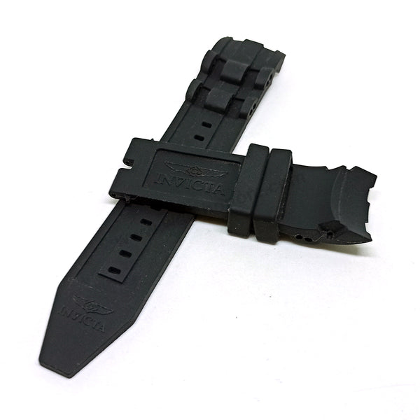 Fits/For Invicta TI-22 - 20463 , 20464 , 22455 , 23557 - Black Rubber Replacement Watch Strap Band Belt