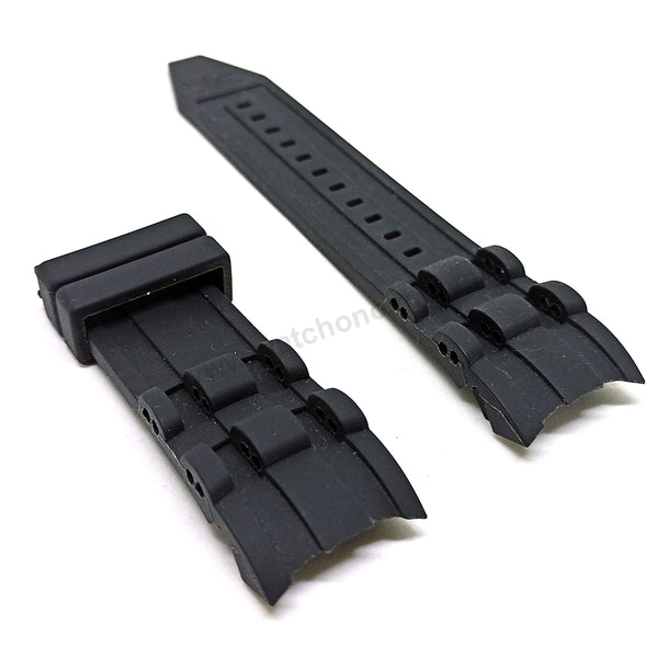 Fits/For Invicta Pro Diver 22307 , 22308 , 22309 , 22310 , 22311 , 22312 , 22313 - Black Rubber Replacement Watch Strap Band Belt