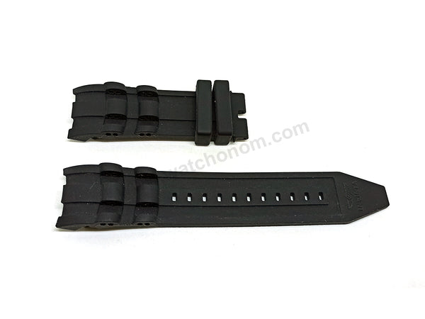 Fits/For Invicta Speedway 25832 , 25833 , 25834 , 25835 , 25836 , 25837 - Black Rubber Replacement Watch Strap Band Belt