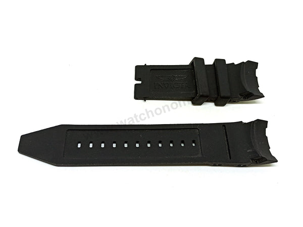 Fits/For Invicta Pro Diver 24151 , 24828 , 24830 , 24838 , 24841 , 24851 - Black Rubber Replacement Watch Strap Band Belt