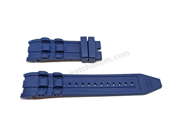 Fits/For Invicta Pro Diver 46440 , 46817 , 47012 , 47014 , 47021 , 47023 , 47039 - Blue/Navy Rubber Replacement Watch Strap Band Belt