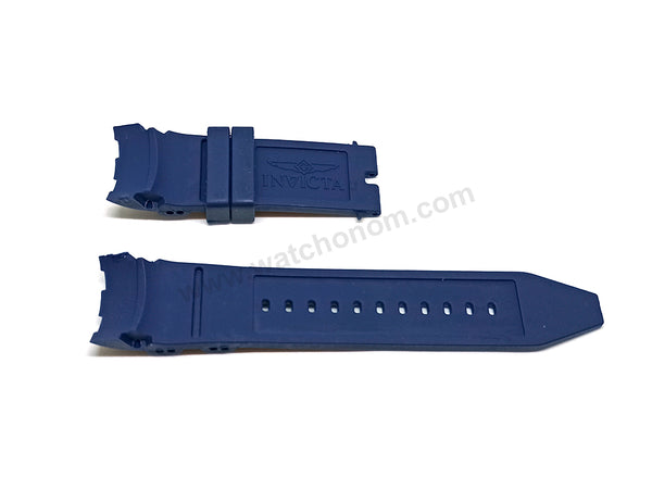 Fits/For Invicta Pro Diver 46440 , 46817 , 47012 , 47014 , 47021 , 47023 , 47039 - Blue/Navy Rubber Replacement Watch Strap Band Belt