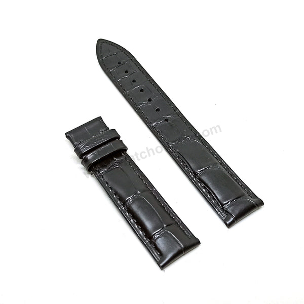 Fits/For Tissot PRC 200 Chronograph T17152652 - Black Genuine Leather Replacement Watch Strap Band Belt
