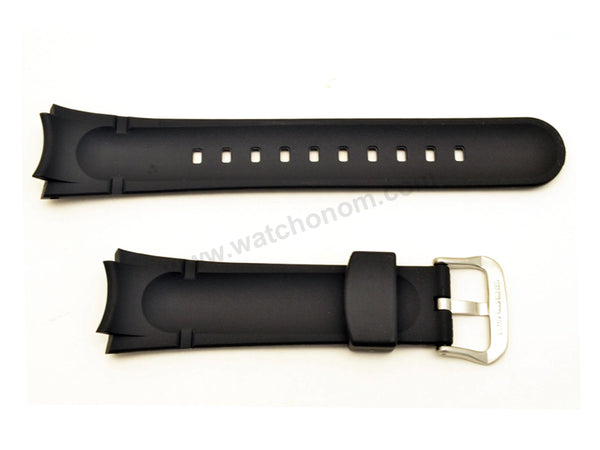 Genuine Casio Edifice EF-305 , EF-305-1AV , EF-305-9AV - Black Rubber Replacement Watch Band Strap Belt