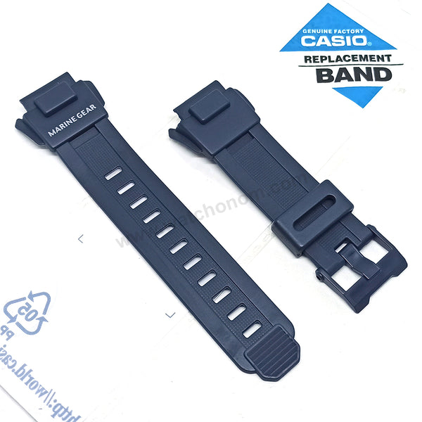 Casio Marine Gear MRT-200 , MRT-201 - Navy Blue Rubber Silicone NOS Authentic Replacement Watch Band Strap Belt