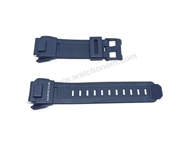 Casio Marine Gear MRT-200 , MRT-201 - Navy Blue Rubber Silicone NOS Authentic Replacement Watch Band Strap Belt