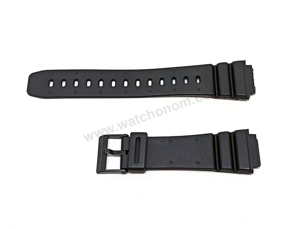 Casio BM-100WJ Digital Barometer - 18mm Black Rubber Replacement Authentic NOS Watch Band Strap Belt