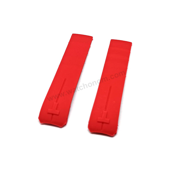 Fits/For Tissot - T047420 T-Touch ll - 21mm Red Rubber Replacement Watch Band Strap