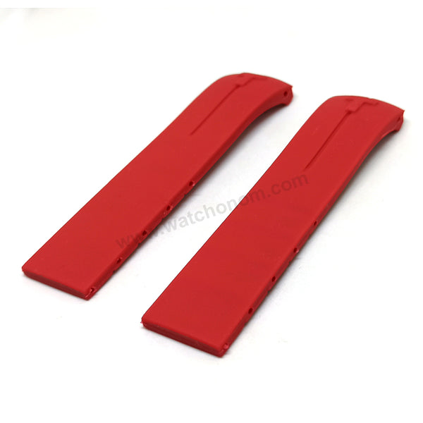 Fits/For Tissot - T047420 T-Touch ll - 21mm Red Rubber Replacement Watch Band Strap