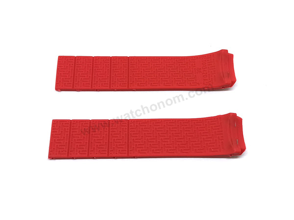 Fits/For Tissot - T013420 T-Touch Expert - 21mm Red Rubber Replacement Watch Band Strap