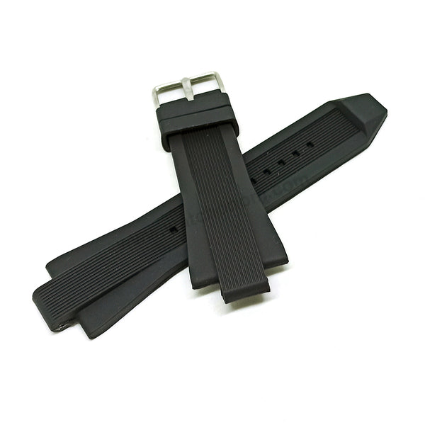 Compatible for Michael Kors Dylan MK8184 , MK8325 , MK8383 , MK8406 , MK8445 , MK8453 , MK9019 , MK9026 - 13mm Black Rubber Silicone Replacement Watch Band Strap