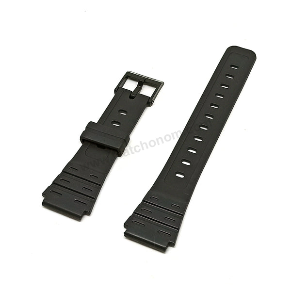Authentic Casio JC-30 , W-59 , W-64 , W-85 - Black Replacement Rubber 70609863 Watch Band Strap Belt