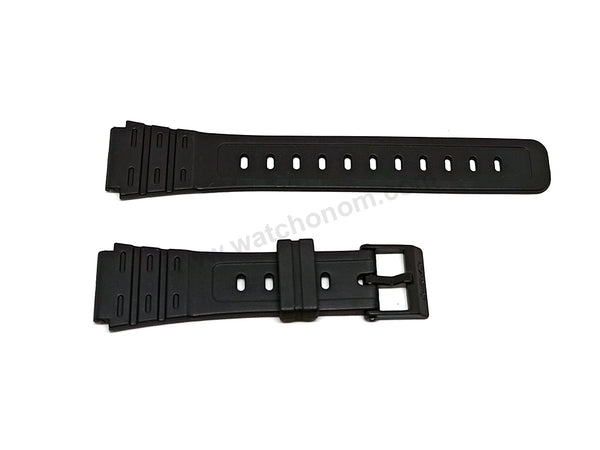 Authentic Casio JC-30 , W-59 , W-64 , W-85 - Black Replacement Rubber 70609863 Watch Band Strap Belt